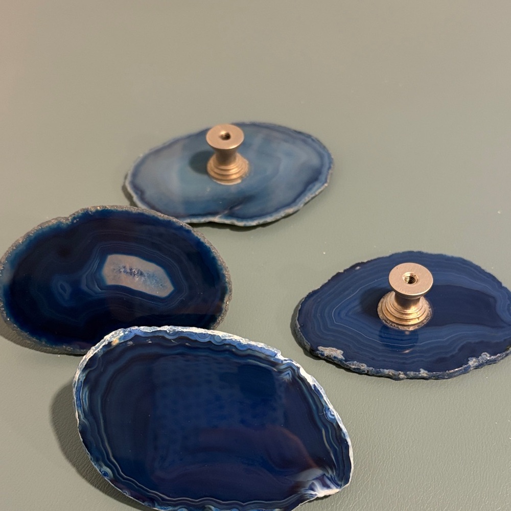 Blue Agate Stone knobs